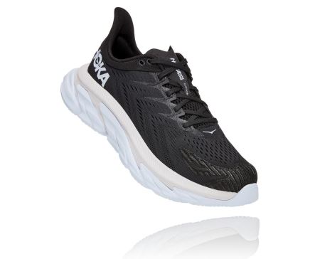 Hoka One One Clifton Edge Barbati - Adidasi Alergare Pe Drum Negrii / Albi | RO-oUG04QL